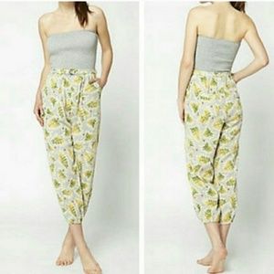 Anthropologie Lilka Strapless Tropical Jumpsuit